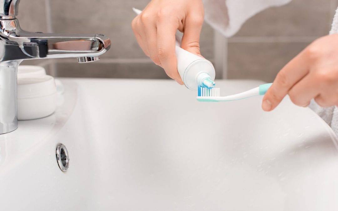 Save water at home by turning off the tap when brushing your teeth